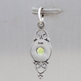 Peridot Silver Minimalist Pendant