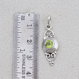 Peridot Silver Minimalist Pendant