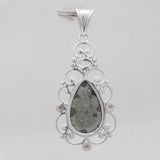 pyrite Druzy Silver Pendant Set