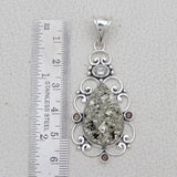 Pyrite Druzy Silver Pendant Set
