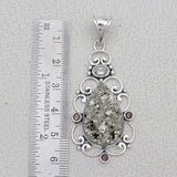 pyrite Druzy Silver Pendant Set