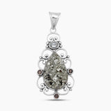 Pyrite Druzy Silver Pendant Set