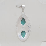 Boulder Turquoise Silver Pendant Set