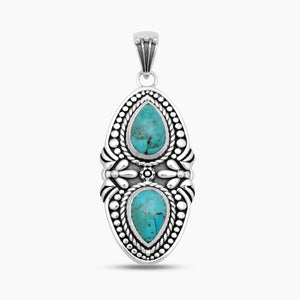 Boulder Turquoise Silver Pendant Sets
