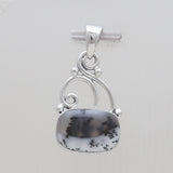 925 Sterling Silver Dendritic Opal Pendants