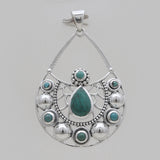 925 Sterling Silver Tibetan Turquoise Jewelry Sets