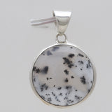 Dendritic Opal Silver Pendants