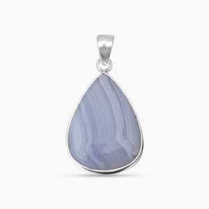 Blue Lace Agate 925 Silver Pendants