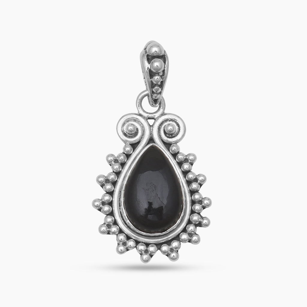 Black Onyx Silver Pendants