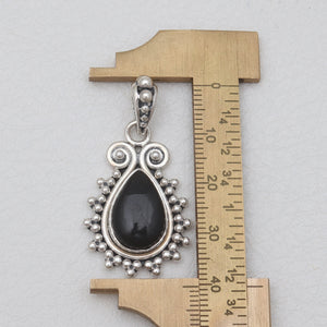 Black Onyx Silver Pendants