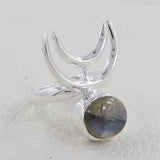 Labradorite Gemstone Silver Rings