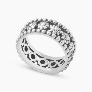 Wide Band Silver Rings