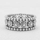 Wide Band Silver Rings