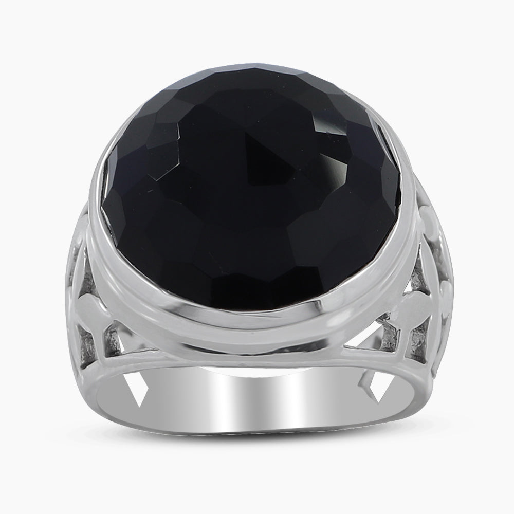 Black Onyx Silver Rings