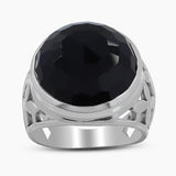 Black Onyx Silver Rings