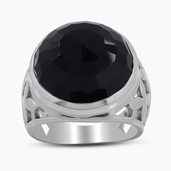 Black Onyx Silver Rings