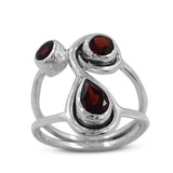 Garnet Silver Ring