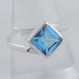 Stunning Blue Topaz Silver Ring