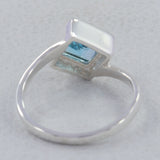 Stunning Blue Topaz Silver Ring