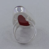 Multi-Color Blending Dichroic Glass Silver Ring