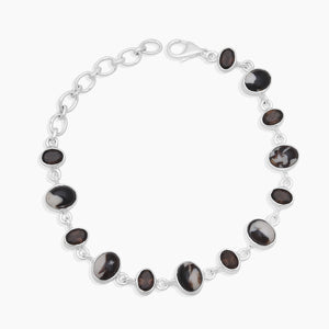 Peanut Wood Jasper Silver Bracelets