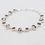 Peanut Wood Jasper Silver Bracelets