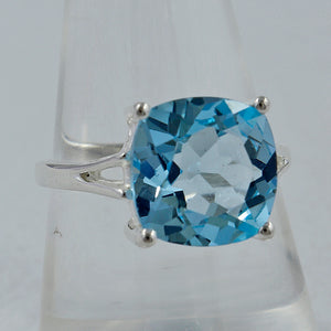 925 Sterling Silver Blue Topaz Ring