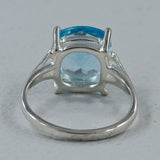 Blue Topaz Gemstone Sterling Silver Ring