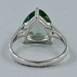 Green Amethyst Gemstone Sterling Silver Ring