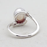 Rainbow Moonstone Silver Ring