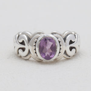 925 Sterling Silver Amethyst Rings