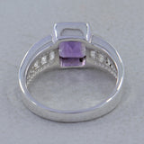 Amethyst Designer Ring 925 Sterling Silver