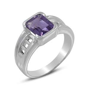 925 Silver Amethyst Designer Ring