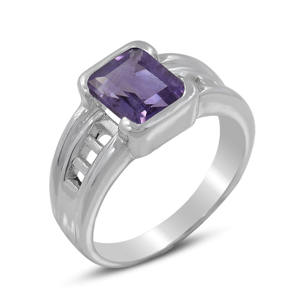 925 Silver Amethyst Designer Ring