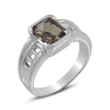 Amethyst Designer Ring 925 Sterling Silver