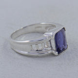 Amethyst Designer Ring 925 Sterling Silver