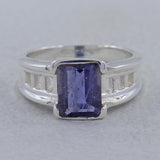 Amethyst Designer Ring 925 Sterling Silver