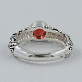 Garnet Gemstone Silver Ring