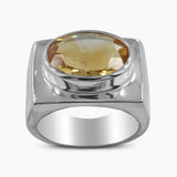 925 Sterling Silver Citrine Men's Rings