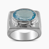925 Sterling Silver Citrine Men's Rings