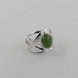 Nephrite Jade Silver Rings