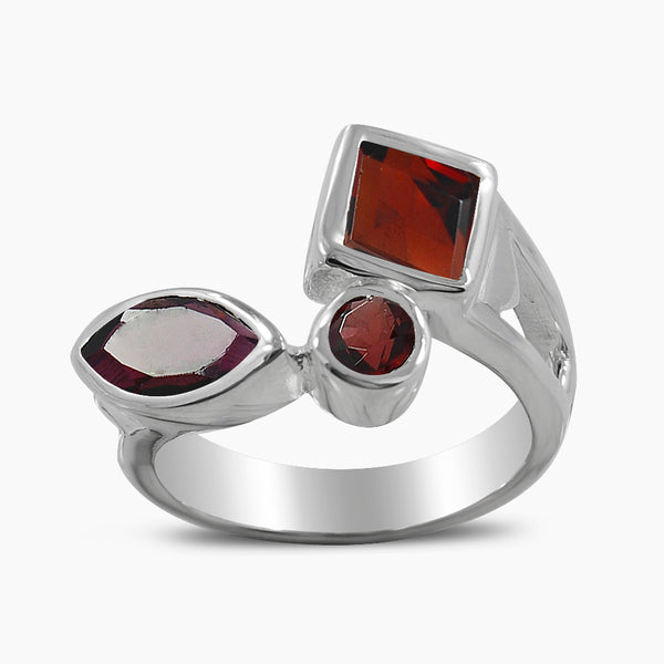 925 Sterling Silver Garnet Rings