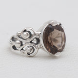 Natural Black Onyx Silver Rings