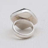 Fused Dichroic Glass Silver Rings
