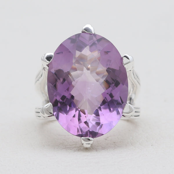 925 Sterling Silver Amethyst Rings