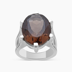 925 Sterling Silver Smoky Quartz Rings