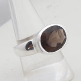 Crystal Quartz Solid Sterling Silver Men's Ring