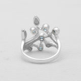 925 Sterling Silver Blue Topaz Rings
