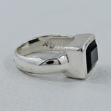 Amethyst Cut Gemstone Designer Silver Ring