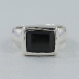 Amethyst Cut Gemstone Designer Silver Ring